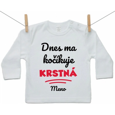 Boodyy Tričko s dlhým rukávom Dnes ma kočíkuje krstná