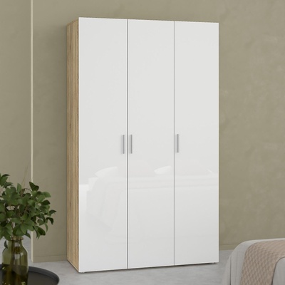 Гардероб Pepe с 3 врати Дъб и бял гланц