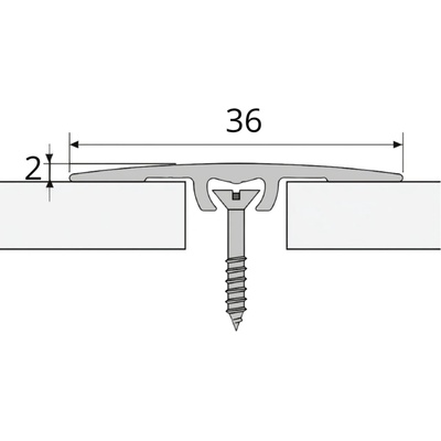 Effector A68 Prechodový profil Striebro 2,7 m