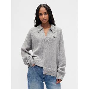 GAP Асиметричен суитшърт с вълнена смес GAP GAP | Siv | ЖЕНИ | XS