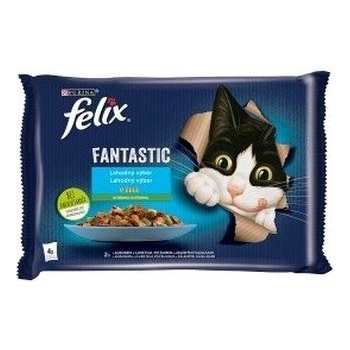 Felix Fantastic cat výber z rýb želé 4 x 85 g