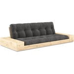 Karup Design Разтегателен диван от велур в черно и антрацит 244 см Base - Karup Design (1371015114)