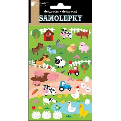 ANDĚL Samolepky plastické farma 19x10 cm