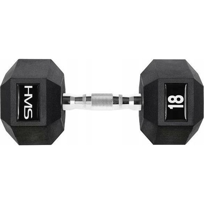 HMS Hex Pro pogumovaná jednoručka 1 x 18 kg