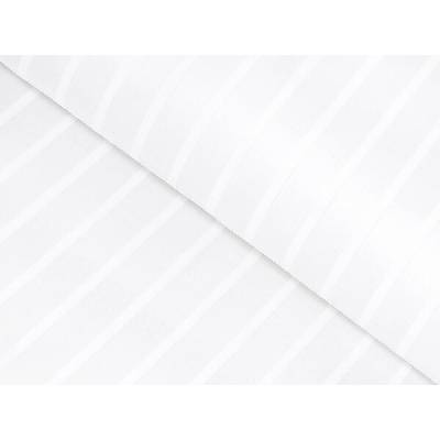 Škodák Damašek prúžky 24/6 mm - biely - metráž šírka 285 cm