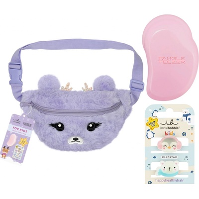 invisibobble Cozy Reindeer Set ledvinka pro děti 1 ks + Tangle Teezer hřeben 1 ks + skřipce na vlasy 2 ks – Zboží Mobilmania