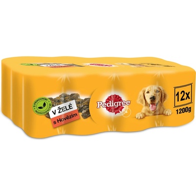 Pedigree Adult hovädzie mäso v želé 12 x 1200 g