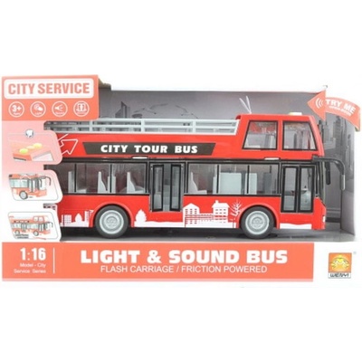 Lamps Autobus dvoupatrový vyhlídkový červený na baterie