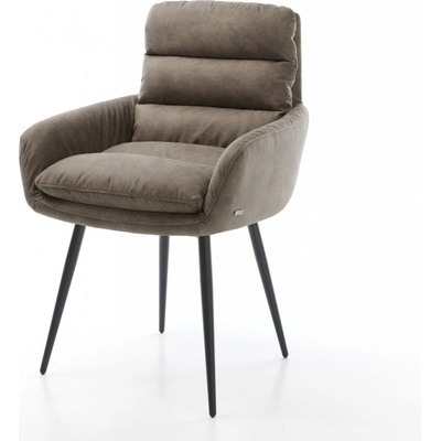 Delife Abelia-Flex s područkami mikrovlákno taupe vintage zúžená černá