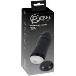 Rebel - мастурбатор 2в1 със засмукване и вибрация - черен