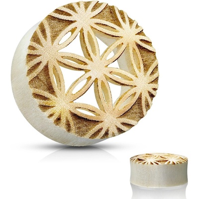 Šperky4U děrovaný plug do ucha Crocodile wood PL01234-12