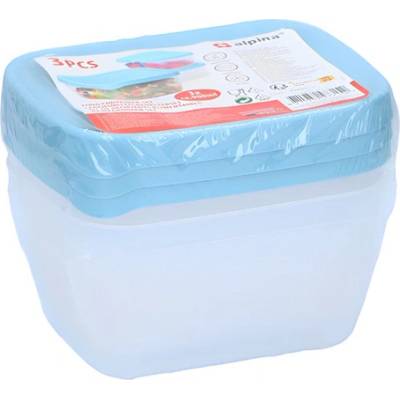 ALPINA КУТИИ ЗА ХРАНА alpina 12х15х8см 900мл К-КТ 3бр