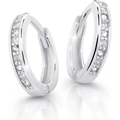 Cutie Jewellery kruhové náušnice z bieleho zlata C3342-80-X-2 biela