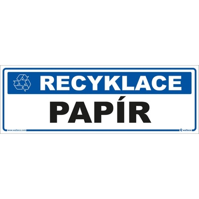 Walteco Recyklace - Papír, 290x100mm, samolepka , 20105