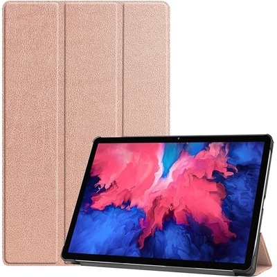 GIGAPACK Lenovo Tab P11 Plus / Tab P11 5G / Tab P11 púzdro s funkciou flip v koženom vzhľade, stolný držiak, Rózovo-zlatá GP-102451