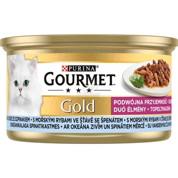 Gourmet Gold Duo Experience 12 x 85 г морски риби в спаначен сос