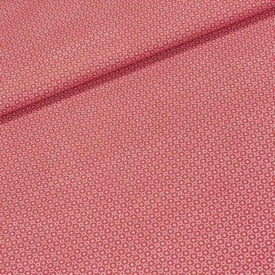 TextilCentrum.cz Bavlněné plátno 103000/2088 RED, bílé kvítky na červené, š.140cm (látka v metráži)