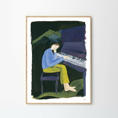 Moikka Plagát Hania at the Piano by Clara Schicketanz 50x70 cm
