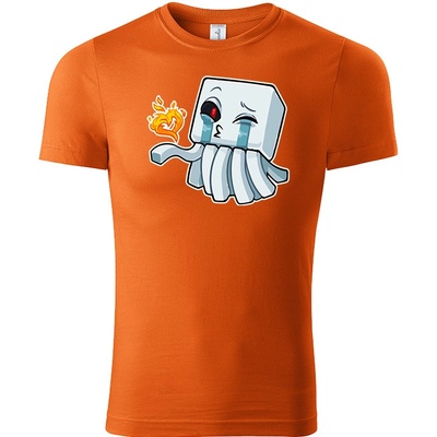 MineCraft tričko Ghast oranžové