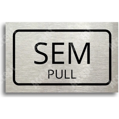 ACCEPT Tabulka SEM - TAM - typ 33 (80 x 50 mm) - stříbrná tabulka - černý tisk