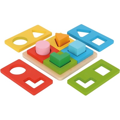 TookyToy skládačka s geometrickými tvary