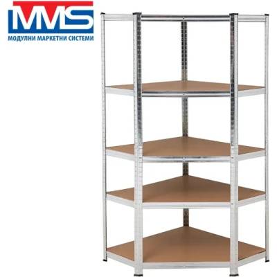 MMS Ъглов стелаж с МДФ рафтове mms 49568/ 5х175 кг (49568)