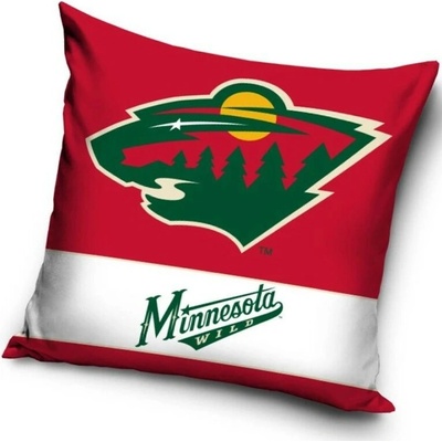 TipTrade Velurový vankúš NHL Minnesota Wild 40x40