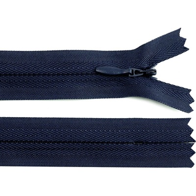 Pro Háčkování Spirálový zip skrytý No 3 délka 20 cm tmavě modrý