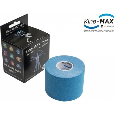 KineMAX Kinesiologický tejp MAX Tape Classic modrý 5 x 5 cm