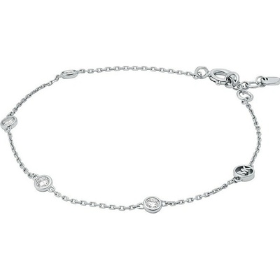Michael Kors Elegantný strieborný náramok so zirkónmi Brilliance Kors MKC1716CZ040 číra, strieborná