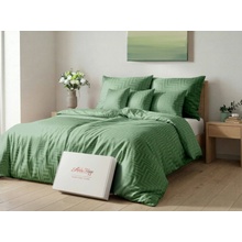 Áčko Mako Damaškové obliečky PALMA Olive 2x70x90 140x200