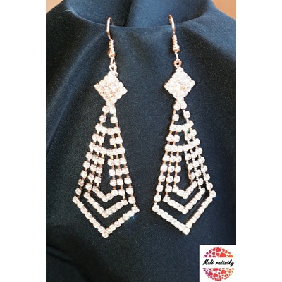 Fashion Jewerly štrasové zlaté slzy 101