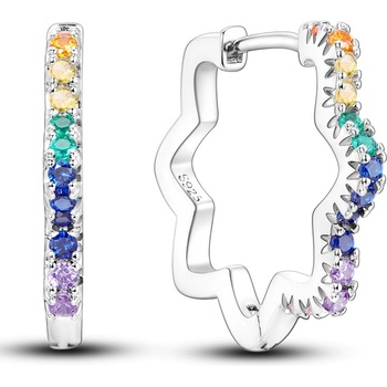 DELIS Сребърни обеци, jw601, модел цвете, родиево покритие (jw601)