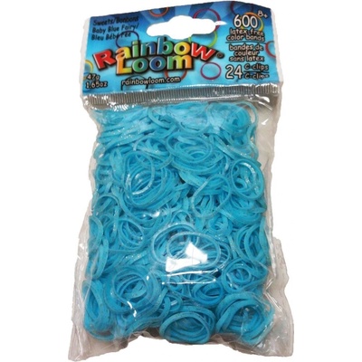 RAINBOW LOOM Original gumičky 300 kusov trblietavá modrá