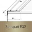 Profil Team Schodová hrana šampaň E02 2,7 m 25x10 mm