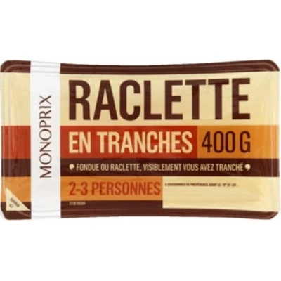 Monoprix Raclette sýr plátky 400 g