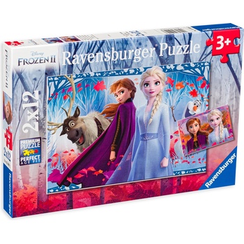 Ravensburger Пъзел Ravensburger от 2 x 12 части - Замръзналото кралство 2, Пътуване към непознатото (05009)