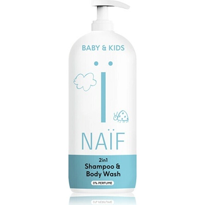 Naif Shampoo & Body Wash - Mycí gel a šampon 2v1 pro děti a miminka 500 ml