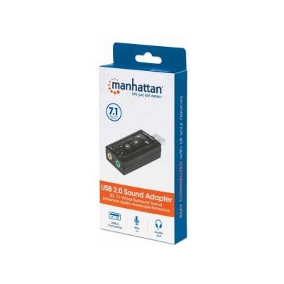 Manhattan 152341 manhattan sound card hi-speed usb 3d virtual 7.1 with adjustable volume