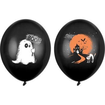 Image 1 of PartyDeco Комплект латексови балони Halloween Boo 6 бр