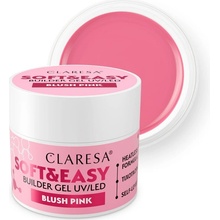 Claresa Uv Led gél na nechty Soft Easy Builder gel blush pink 45g