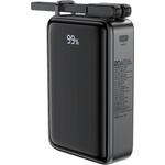 ACEFAST Преносима външна батерия с 2xUSB-C и 1xUSB-A изходи и технология за бързо зареждане - Acefast M4 Fast Charge Power Bank PD 67W 20000 mAh (черен) (M4-20000)