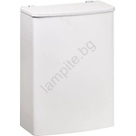 Bemeta Компактен кош 19 x 26, 5 см от неръждаема стомана с бяло покритие (BD0372)