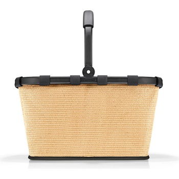 Reisenthel carrybag frame raffia black - Stable shopping basket with lots of storage space and practical inner pocket - Elegant and water-repellent design - BK7079