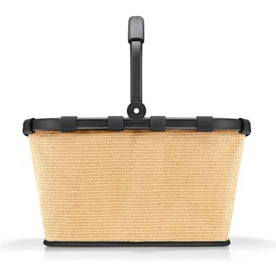Reisenthel carrybag frame raffia black - Stable shopping basket with lots of storage space and practical inner pocket - Elegant and water-repellent design - BK7079