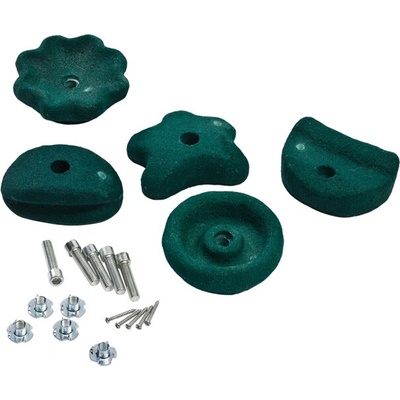 KBT kamene na lezeckú stenu zelené medium set 5 ks