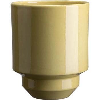 Bergs Potter Кашпа Hoff гланцирана 14 см жълта (HOCPY14P)