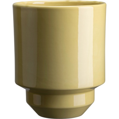 Bergs Potter Кашпа Hoff гланцирана 14 см жълта (HOCPY14P)