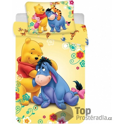 Jerry Fabrics povlečení Medvídek Pů žluté 100 x 135 60 x 40 cm – Zboží Mobilmania