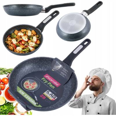 Kamille Tradiční pánev 28 cm s mramorovým povrchem